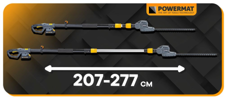 Foarfeca gard viu telescopica cu acumulator 20V, 2Ah, lungime 207-277 cm, PM0743 (PM-NAW-20C) [25]