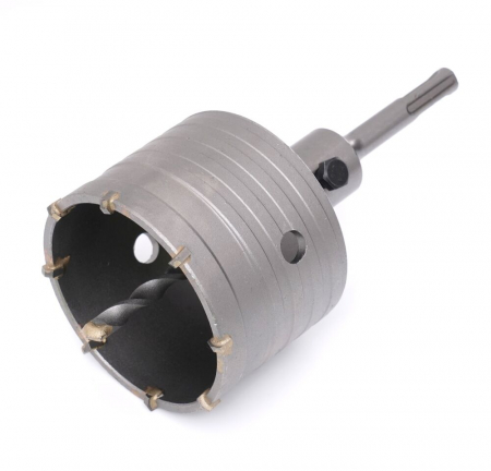 Freza carota vidia beton 80mm cu burghiu si prelungitor SDS PLUS (TA4069) [11]