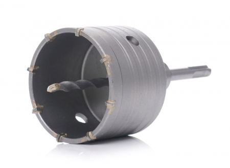 Freza carota vidia beton 80mm cu burghiu si prelungitor SDS PLUS (TA4069) [8]