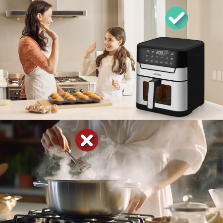 Friteuza cu aer cald 8 L, 2200 W, 10 programe (KD4109) [10]