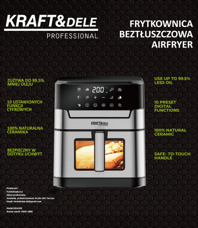 Friteuza cu aer cald 8 L, 2200 W, 10 programe (KD4109) [29]