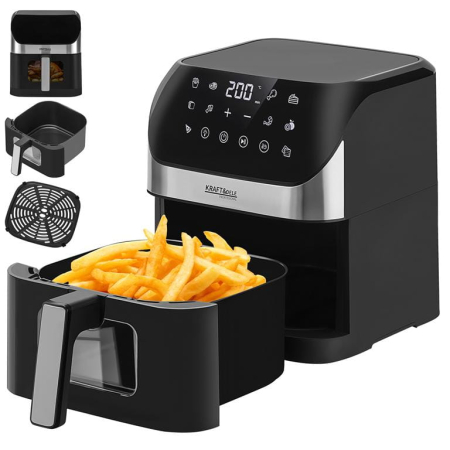 Casa - Friteuza cu aer cald air fryer 6 L 2000W cu afisaj LED (KD4108)