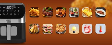 Friteuza cu aer cald air fryer 6 L 2000W cu afisaj LED (KD4108) [25]