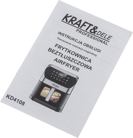 Friteuza cu aer cald air fryer 6 L 2000W cu afisaj LED (KD4108) [3]