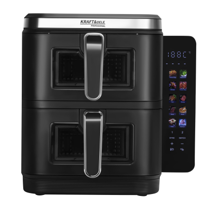 Friteuza cu aer cald Airfryer 11L 2800W cu 2 cosuri si 10 programe (KD4335) [4]