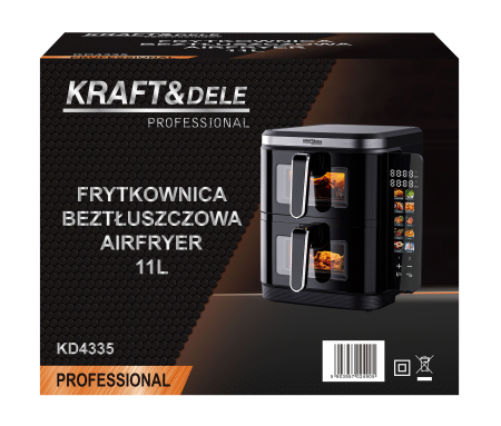 Friteuza cu aer cald Airfryer 11L 2800W cu 2 cosuri si 10 programe (KD4335) [15]