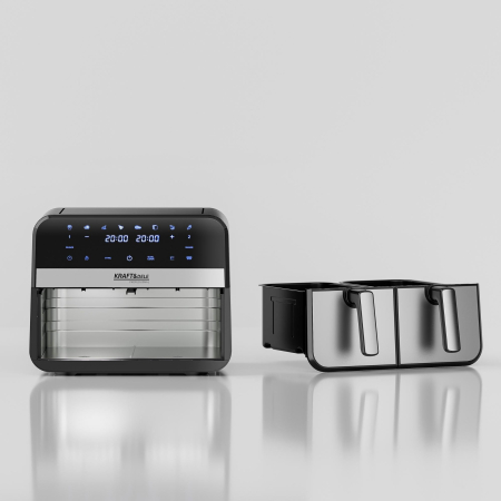 Friteuză cu aer cald fara ulei 9L 2500W cos dublu doua camere + LCD (KD4180) [9]