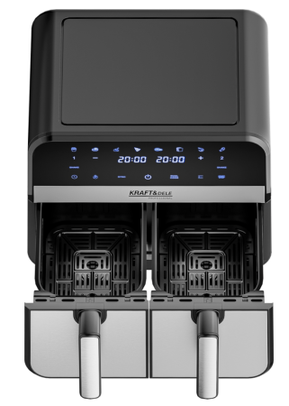 Friteuză cu aer cald fara ulei 9L 2500W cos dublu doua camere + LCD (KD4180) [5]