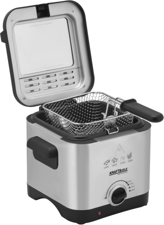 Casa - Friteuza electrica cu ulei 1.5L, 1000 W, temperatura reglabila 130-190°C (KD4330)