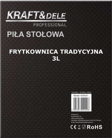 Friteuza electrica cu ulei 3L, 2300 W, temperatura reglabila 130-190°C (KD4331) [12]