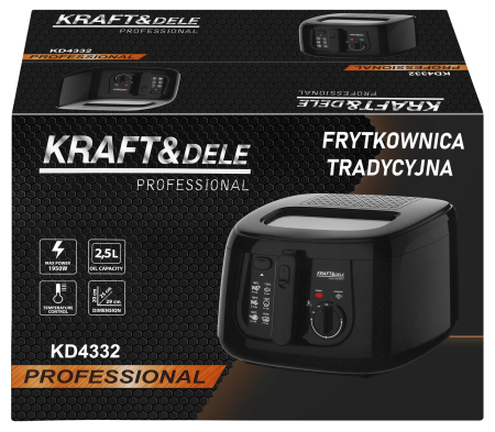Friteuza traditionala cu ulei 2,5 L, 1950 W (KD4332) [20]