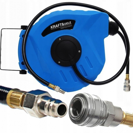 Accesorii pneumatice - Furtun aer compresor 10m cu bobina rola automata tambur (KD1460)