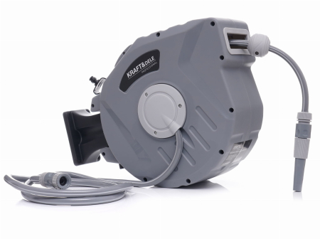 Furtun apa 20m + 2m 1/2" cu bobina rola automata tambur retractabil de gradina (KD2083) [1]