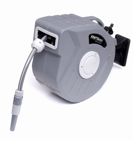Scule pentru gradinarit - Furtun apa 20m + 2m 1/2" cu bobina rola automata tambur retractabil de gradina (KD2083)