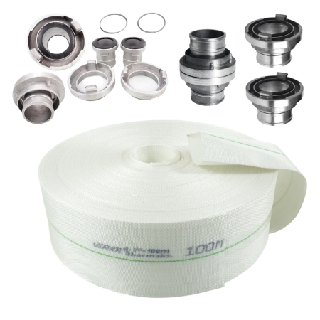 Pachete promotionale - Furtun apa pompieri 100m 3 tol 8bar + racorduri conectori complet (V60147+(1))