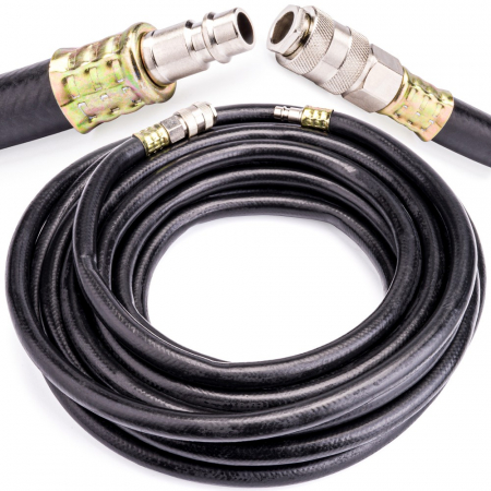 Accesorii pneumatice - Furtun cauciuc pneumatic compresor aer 10m 20bar 10x17mm (PM0841)