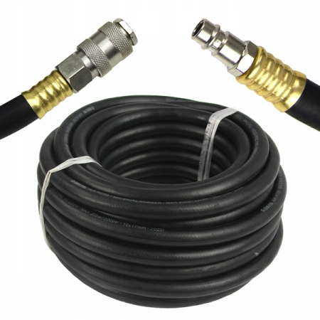 Accesorii pneumatice - Furtun cauciuc pneumatic compresor aer 15m 20bar 10x17mm (M82106)