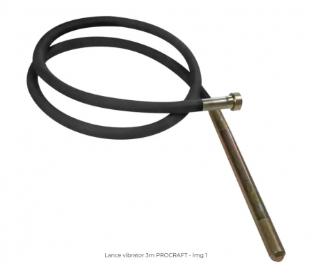 Vibrator beton - Furtun cu lance vibrator beton 3m (EFT-14189)