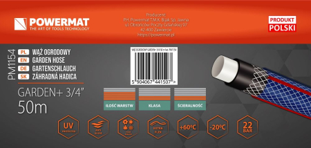 Furtun gradina 4 straturi 3/4 inch 50m rezistent UV 8bar (PM1154) [4]