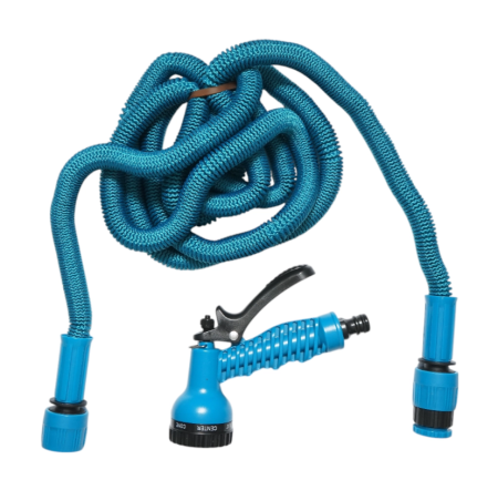 Furtun gradina extensibil 2.5-7.5m cu pistol reglabil 7 moduri, adaptor 3/4, cupla rapida 1/2 (DISTN97) [1]