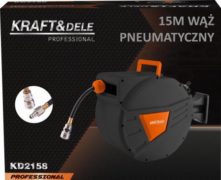 Furtun pneumatic 15m pe tambur automat cu suport rotativ (KD2158) [11]