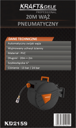 Furtun pneumatic 20m pe tambur automat cu suport rotativ (KD2159) [11]