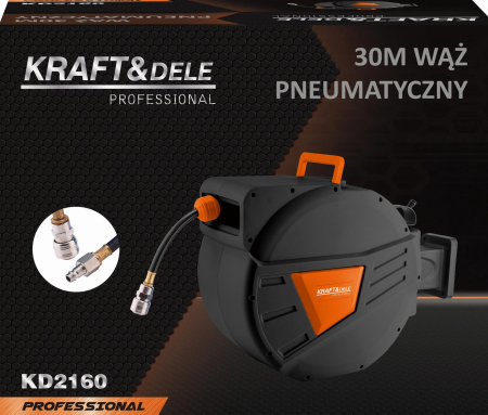 Furtun pneumatic 30m pe tambur automat cu suport rotativ (KD2160) [11]