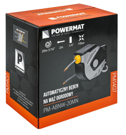 Furtun pneumatic pe tambur automat 20m aer comprimat PM1407 (PM-ABNW-20MN) [15]