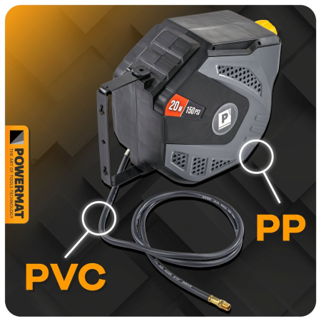 Furtun pneumatic pe tambur automat 20m aer comprimat PM1407 (PM-ABNW-20MN) [21]