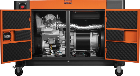 Generator curent 19 kW 19000W 230 2x400V motor benzina (KD3246) [4]