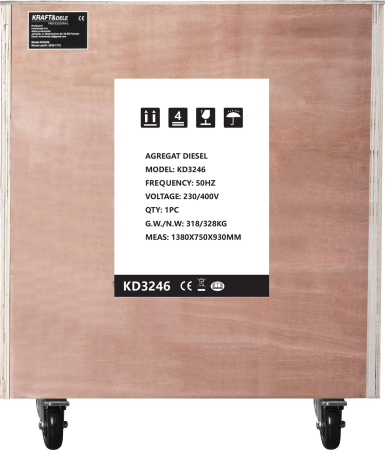 Generator curent 19 kW 19000W 230 2x400V motor benzina (KD3246) [14]