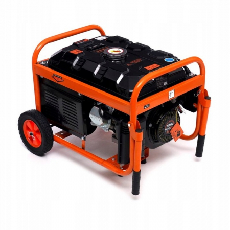 Generator curent 3.5kW 3500W 230V 12V motor benzina 7CP + pornire electrica la cheie + manere si roti (KD162) [7]