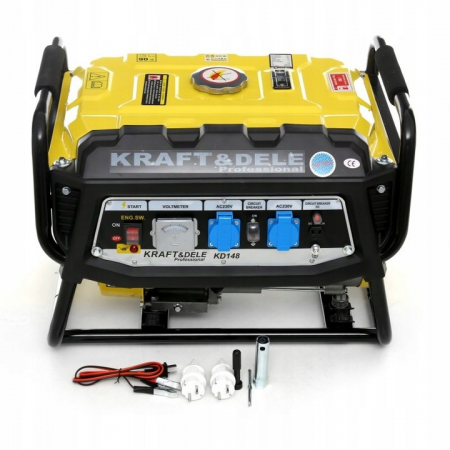Generatoare / motoare benzina - Generator curent 3.5kW 3500W 2x230V 12V motor benzina 7CP (KD148)