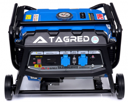 Generator curent 3.5kw 3500W 2x230V 12V motor pe benzina 7.5CP (TA3500GHWX) [8]