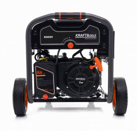 Generator curent 3,5kW 3500W 2x230V 12V+roti si maner motor benzina 7CP (KD695) [4]