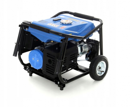 Generator curent 3kW 3000W 230V 12V + pornire electrica la cheie + manere si roti motor benzina 7CP (KD144) [5]