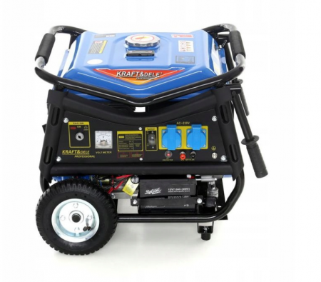 Generator curent 3kW 3000W 230V 12V + pornire electrica la cheie + manere si roti motor benzina 7CP (KD144) [4]
