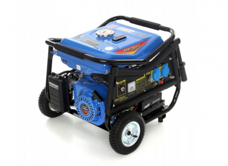 Generator curent 3kW 3000W 230V 12V + pornire electrica la cheie + manere si roti motor benzina 7CP (KD144) [8]