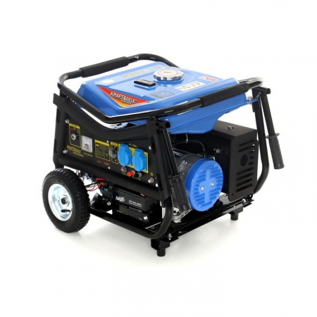 Generator curent 3kW 3000W 230V 12V + pornire electrica la cheie + manere si roti motor benzina 7CP (KD144) [1]