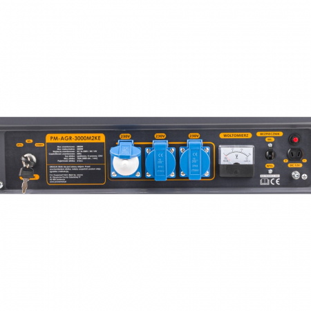 Generator curent 3kW 3000W 230V 12V + pornire electrica la cheie + manere si roti motor benzina 7CP (PM1199) [4]