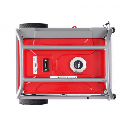 Generator curent 4.6kW 4600W 230V 12V + pornire electrica la cheie + manere si roti motor benzina (KD633) [8]