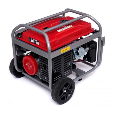 Generator curent 4.6kW 4600W 230V 12V + pornire electrica la cheie + manere si roti motor benzina (KD633) [5]
