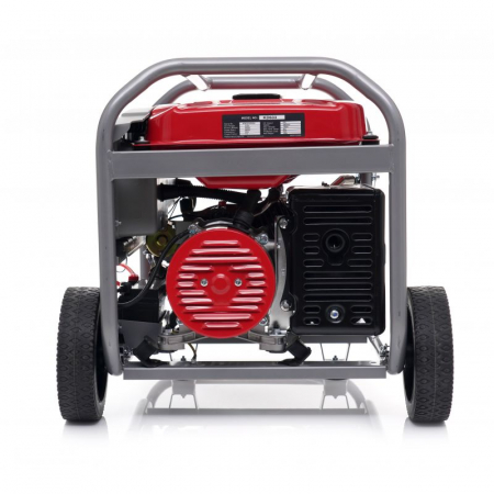 Generator curent 4.6kW 4600W 230V 12V + pornire electrica la cheie + manere si roti motor benzina (KD633) [12]