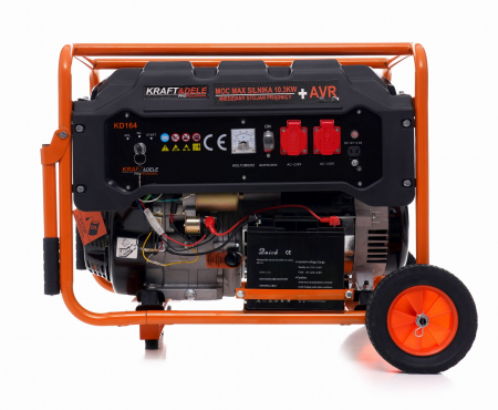 Generator curent 5.5kW 5500W 230V12V+pornire electrica+roti si maner motor benzina 15CP (KD164) [6]
