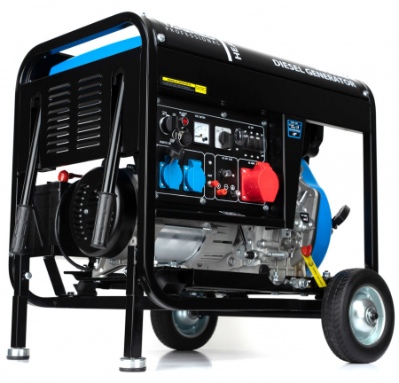 Generator curent 5kW 5000W 230v-380V + pornire electrica motor diesel motorina 10 CP (TA7350TD) [2]