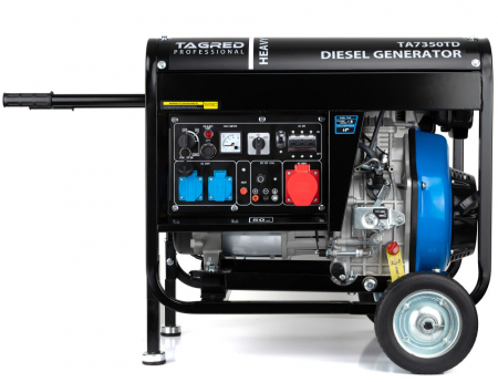 Generator curent 5kW 5000W 230v-380V + pornire electrica motor diesel motorina 10 CP (TA7350TD) [1]
