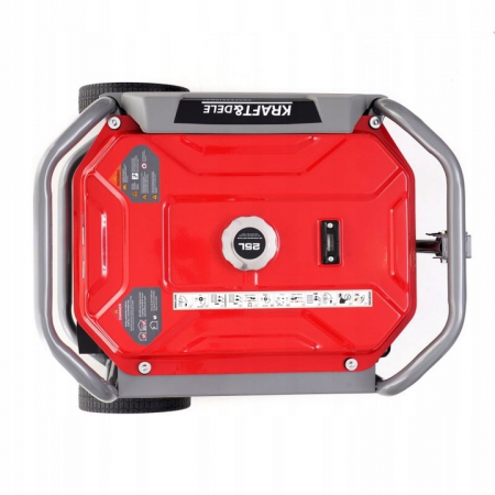 Generator curent 6.4kW 6400W 230V + pornire electrica la cheie + manere si roti motor benzina (KD634) [4]