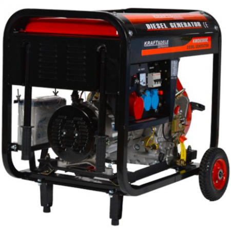 Generator curent 6.5kW 6500W 230V-380V 12V+PORNIRE LA CHEIE+ROTI motor motorina 10CP (KD120) [5]