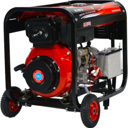 Generator curent 6.5kW 6500W 230V-380V 12V+PORNIRE LA CHEIE+ROTI motor motorina 10CP (KD120) [1]