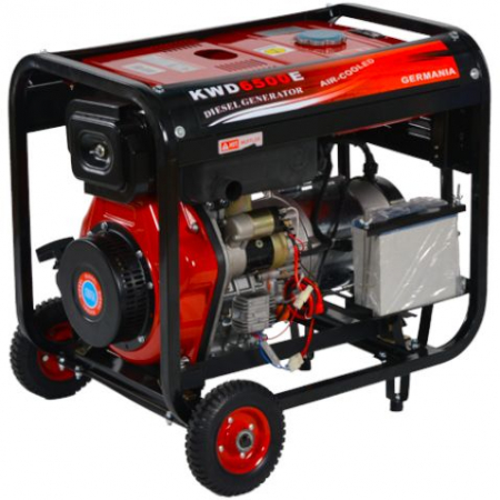 Generator curent 6.5kW 6500W 230V-380V 12V+PORNIRE LA CHEIE+ROTI motor motorina 10CP (KD120) [4]
